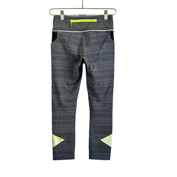 Lululemon Pace Rival Crop 22" Women's 4 Space Dye Twist Dark Slate Fatigue Green - Picture 2 of 7